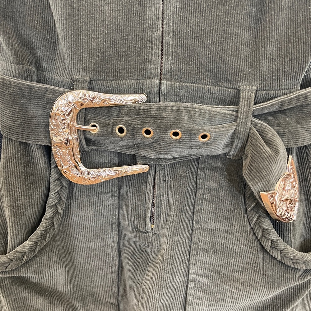 Outlaw Dress in Green Corduroy - Picture 7 of 12